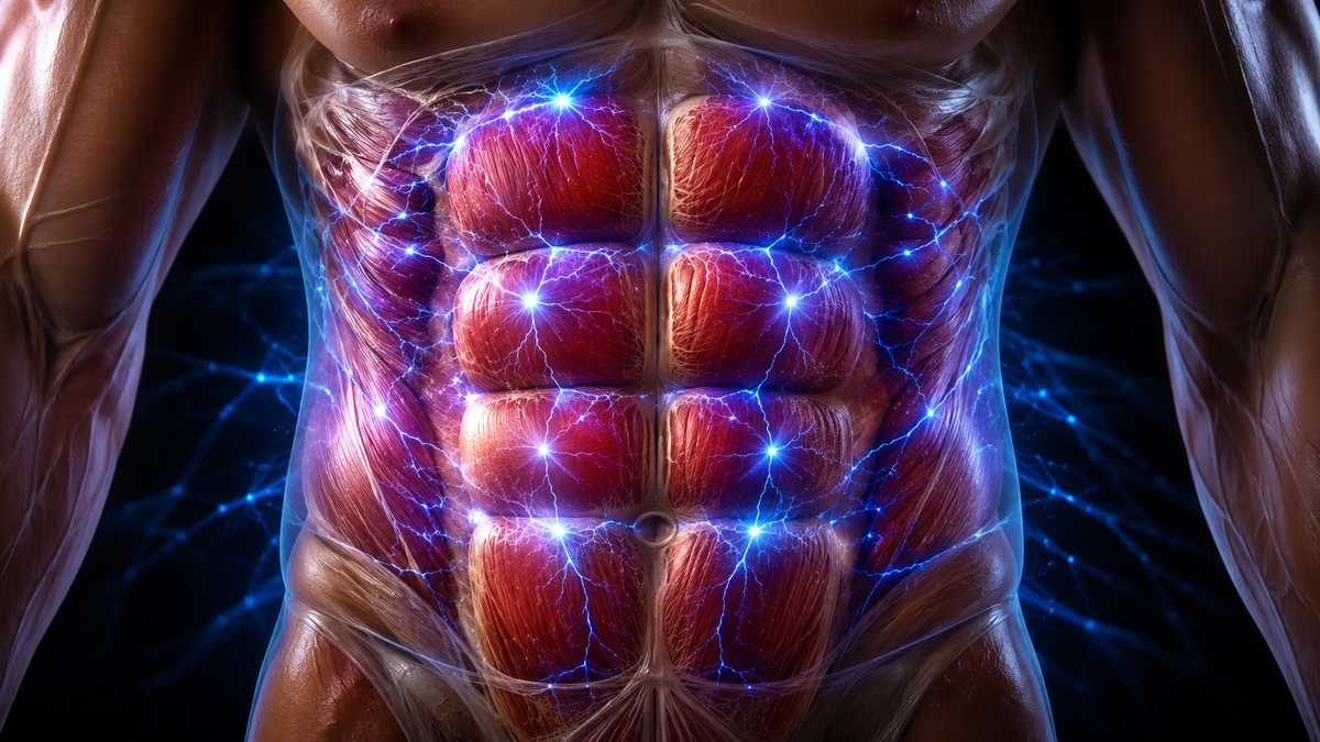 Diagram — nerve signal driving a muscle contraction