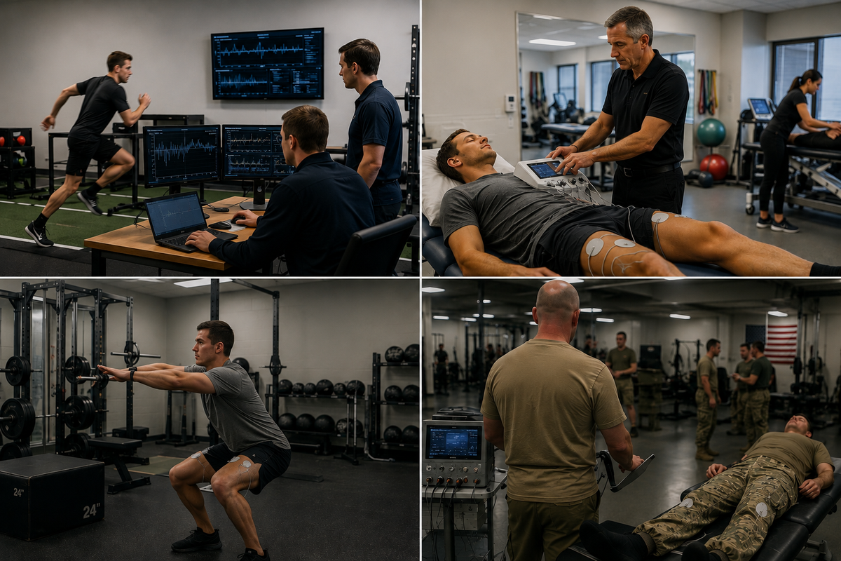 NMES equipment in a physical therapy clinic