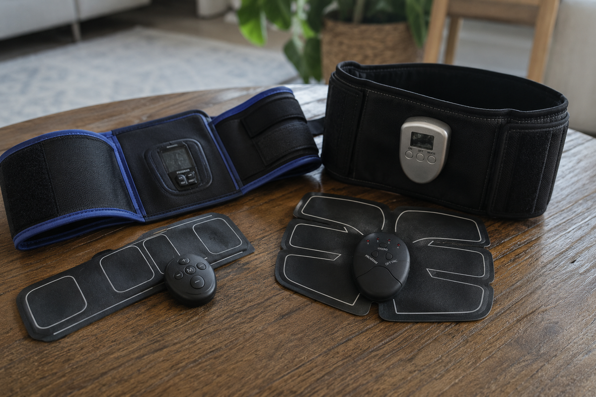 Cheap ab belt vs. real NMES device