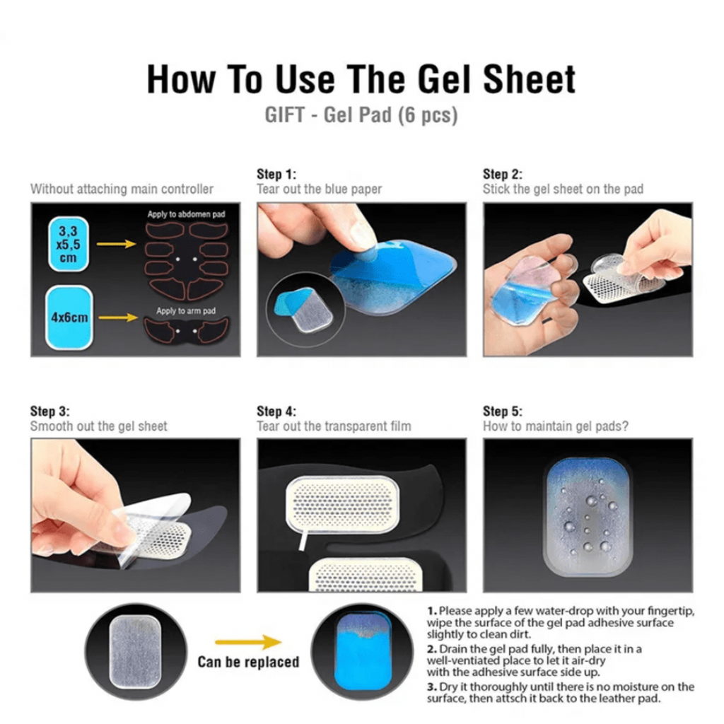 Glute Stimulator Replacement Gels (6pcs)