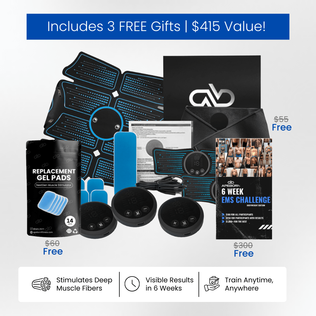 APE BORN Sporting Goods NextGen Muscle Stimulator Transformation Kit (Special Offer)
