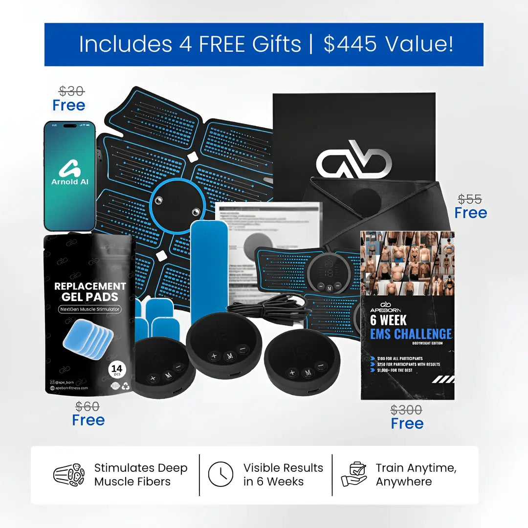 APE BORN Sporting Goods NextGen Muscle Stimulator Transformation Kit (Special Offer)